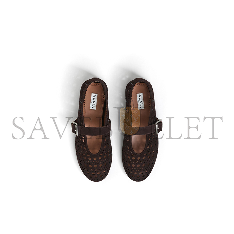 ALAÏA BALLET FLATS VIENNE IN SUEDE AA3A029C0H53733